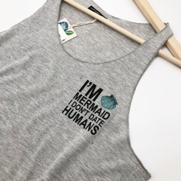 I'm A Mermaid Crop Tank Top - Picture 2 of 5